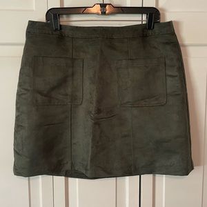 NEW Old Navy Green Suede Skirt